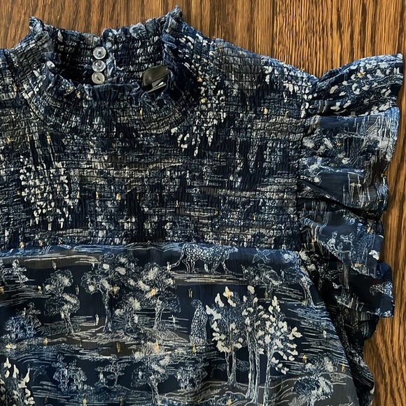 Aqua flutter mini dress - Picture 2 of 3